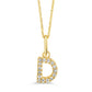 Classic Mini Initial Diamond Pendant