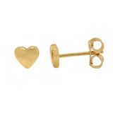 10k Gold Heart Stud Earrings