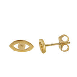 10k Gold Evil Eye Stud Earrings