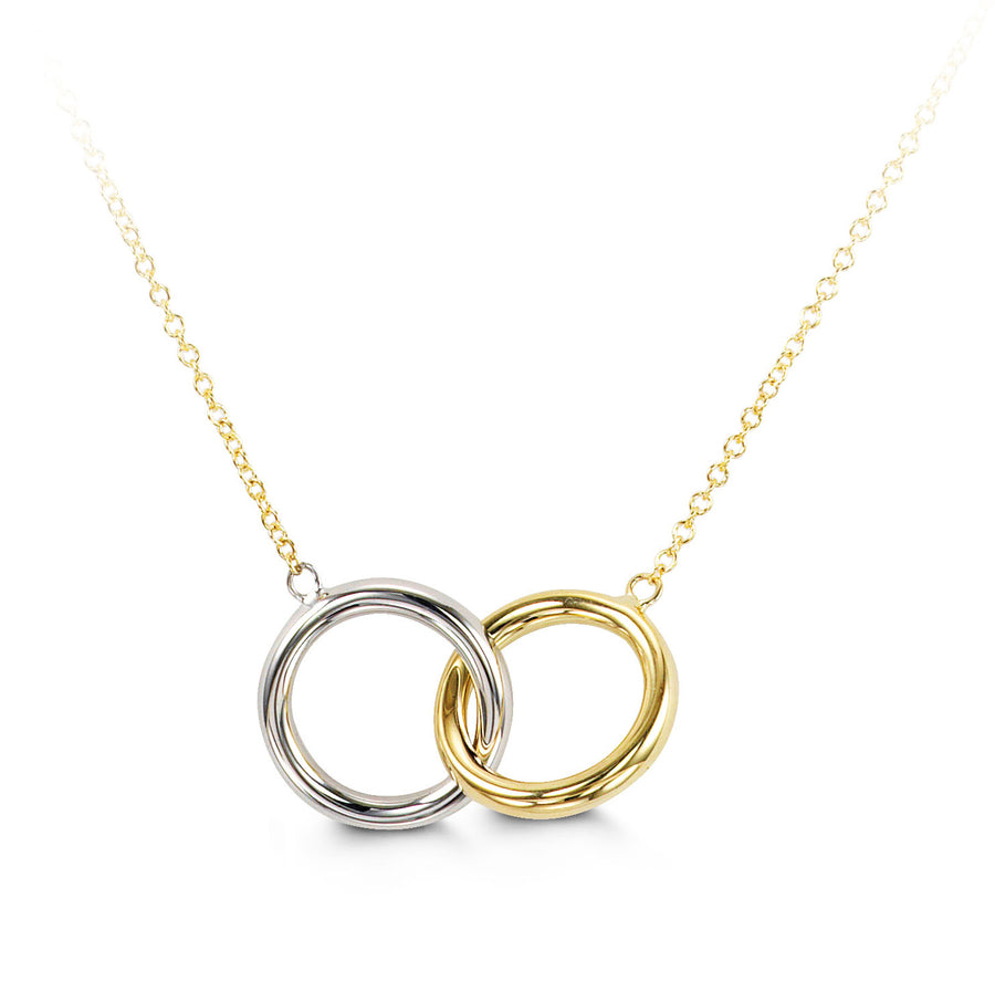 10K Gold Interlocking Circle Necklace