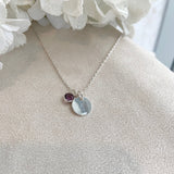 Engravable Circle- Sterling Silver Necklace