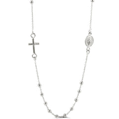14k Gold Sideways Rosary Necklace