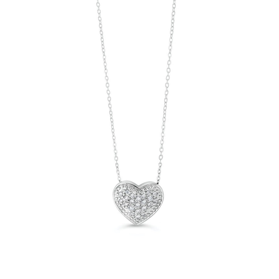 Icicles 10k Gold Diamond Heart Necklace