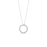 Icicles 10k Gold Circle Diamond Necklace