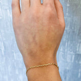 10k Gold Thin Paperclip Bracelet