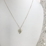 10k Gold Plain Elongated Heart Necklace Engravable