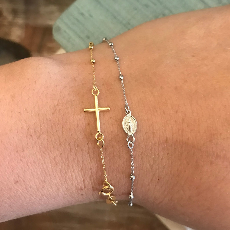 14k Gold Rosary Bracelet
