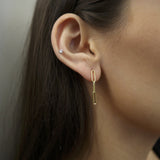 18k/925 Vermeil Chain Stud Earrings