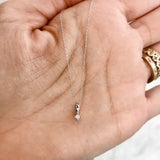 Icicles 10k Gold Single Diamond Necklace