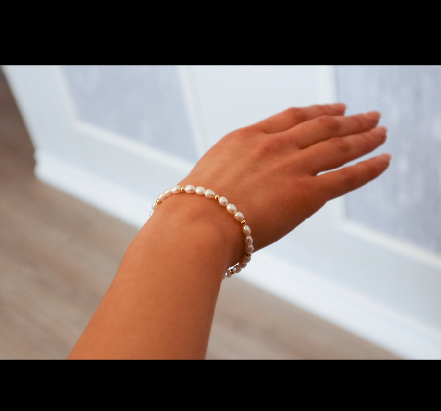 18k/925 Vermeil Freshwater Pearl Bracelet