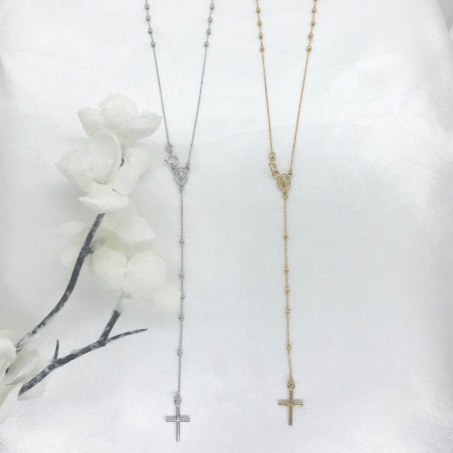 14k Gold Rosary Necklace