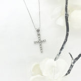 Icicles 10k Gold Diamond Cross Necklace