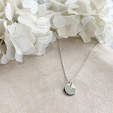 Engravable Circle- Sterling Silver Necklace
