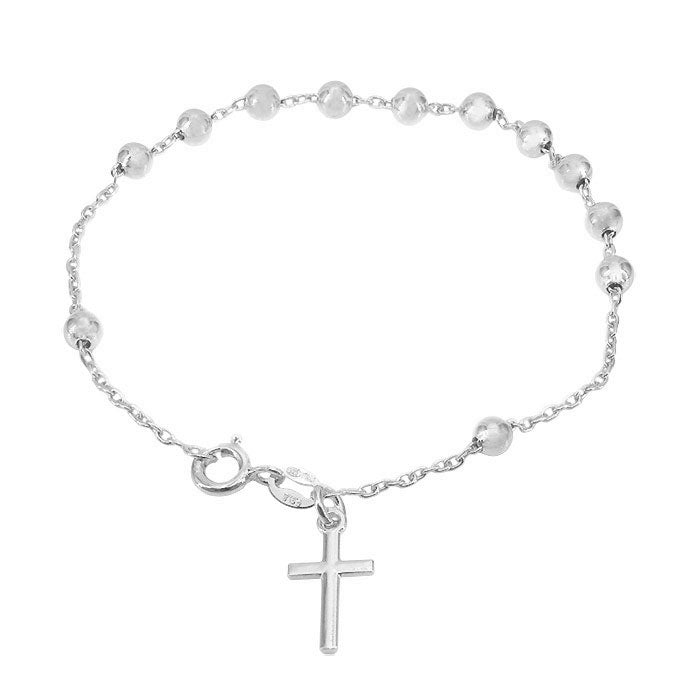 Sterling Silver Rosary Bracelet - 3mm