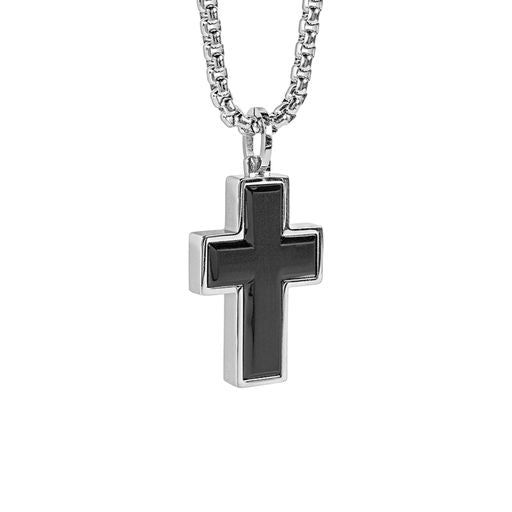 Stainless Steel Cross with Matte Coloured Center