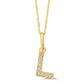 Classic Mini Initial Diamond Pendant