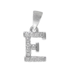 925 Sterling Silver CZ Initial Necklace