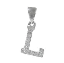 925 Sterling Silver CZ Initial Necklace