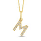 Classic Mini Initial Diamond Pendant