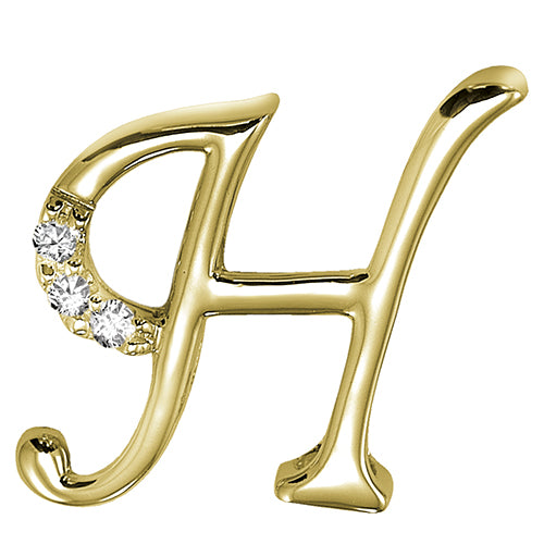 10k Gold Diamond Initial Necklace