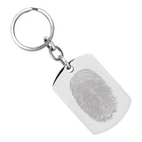 Oblong Stainless Steel Key Chain - Photo Engraving