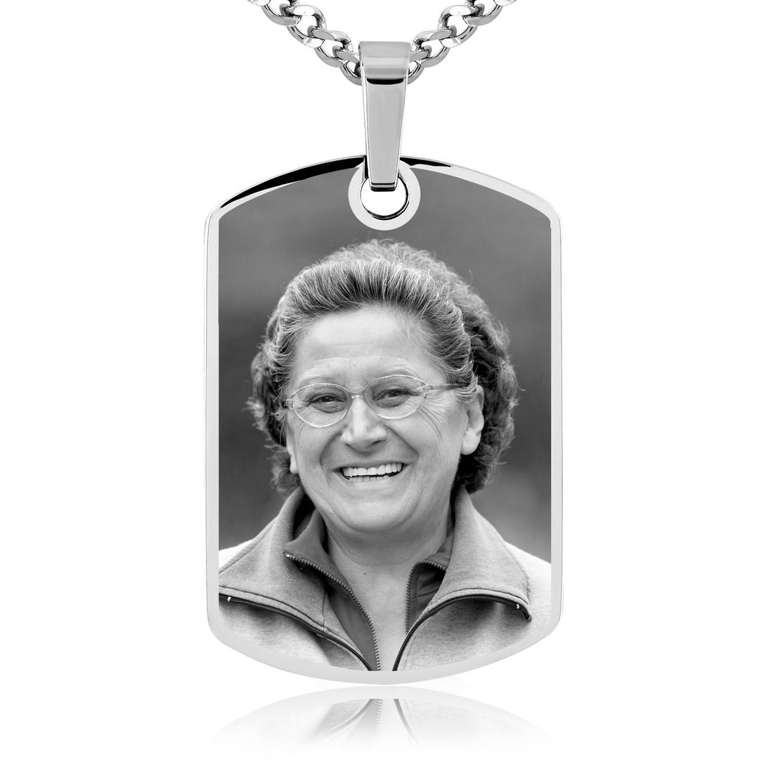 Large Steel Photo Necklace