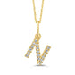 Classic Mini Initial Diamond Pendant