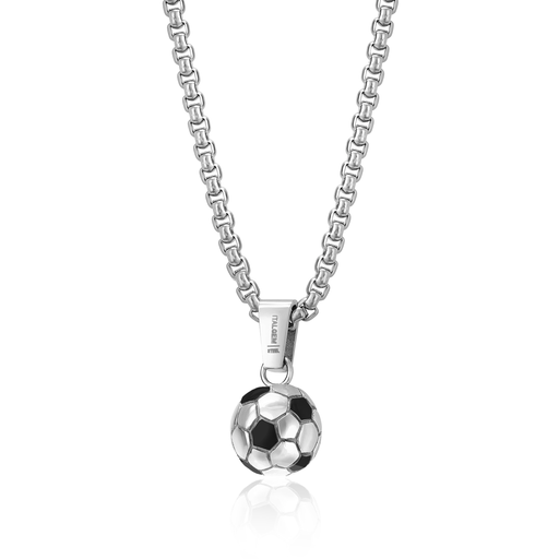 Stainless Steel Soccer Ball Necklace by Ital Gem