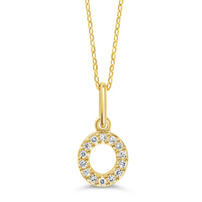 Brilliant Mini Initial Diamond Pendant