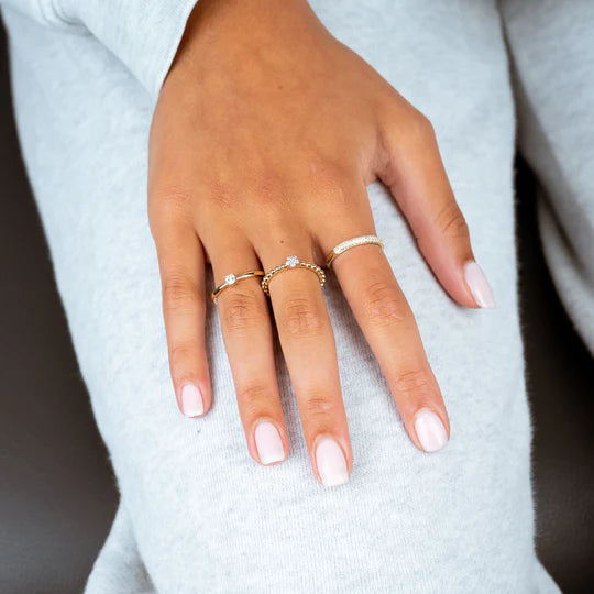 Semi Eternity Diamond Pave Ring