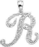 10k Gold Diamond Script Letters with Chain