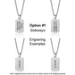 Engravable- Stainless Steel Brushed Tag Necklace by Ital Gem