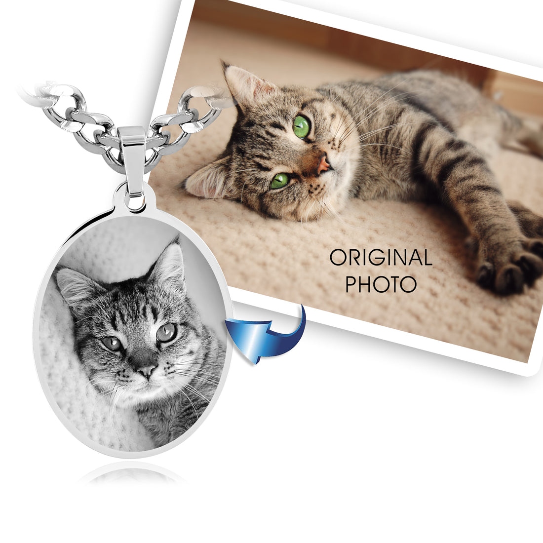 Oval Photo Necklace