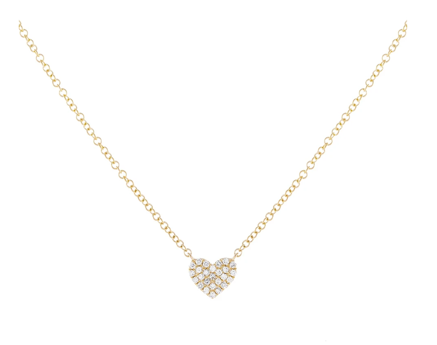 925/18K Vermeil CZ Heart Necklace