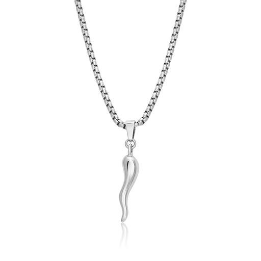 Stainless Steel Cornetto Necklace by Ital Gem