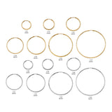 10k Gold Sparkle Cut Dazzle Hoops - 7 Sizes