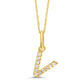 Classic Mini Initial Diamond Pendant