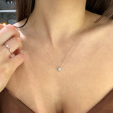 Icicles 10k Gold Diamond Halo Necklace