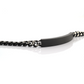 Engravable - Stainless Steel Black Curb Link ID Bracelet by Ital Gem