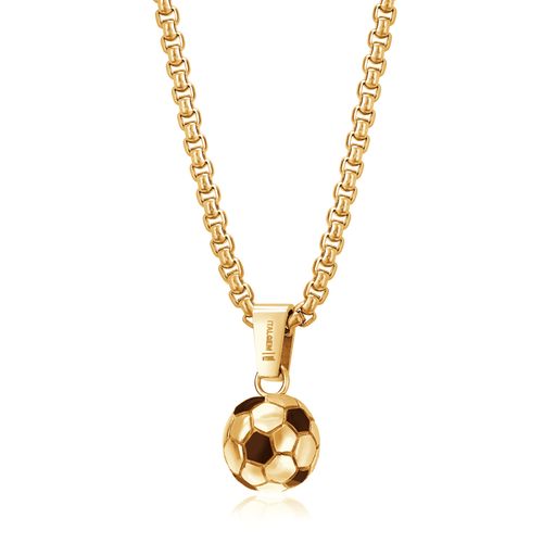 Stainless Steel Soccer Ball Necklace