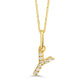 Classic Mini Initial Diamond Pendant