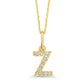 Classic Mini Initial Diamond Pendant