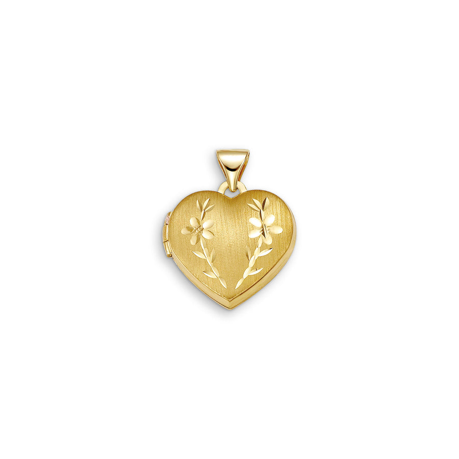 10k Gold Fancy Heart Locket
