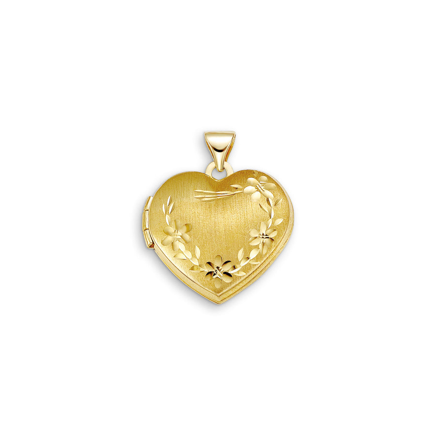10k Gold Fancy Heart Locket