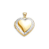 10k Gold Two-Tone Heart Locket