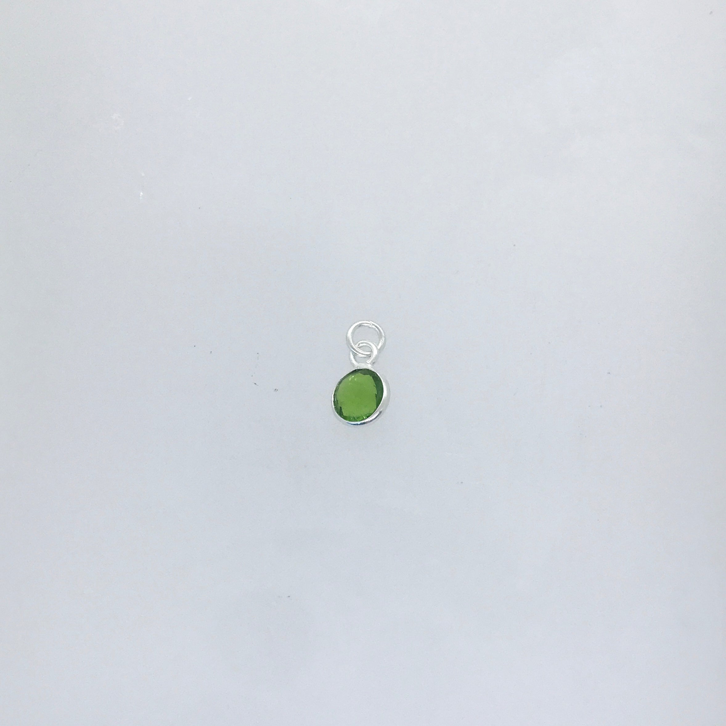 925 Sterling Silver Round Birthstones Pendants