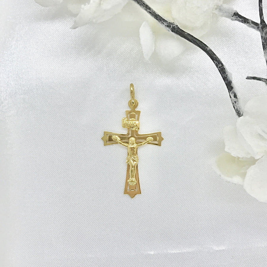 10k Gold Religious Crucifix