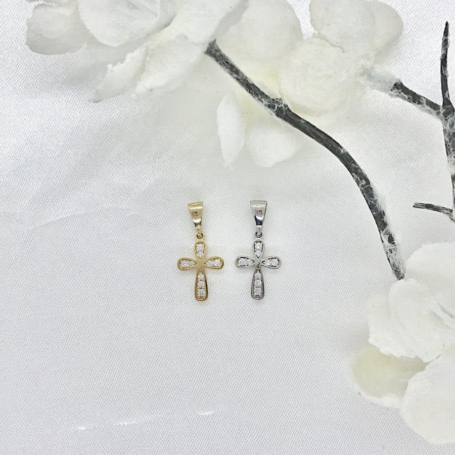 10k Gold Cross with CZ