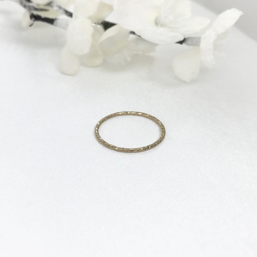 14k Gold Filled Sparkle Cut Ring