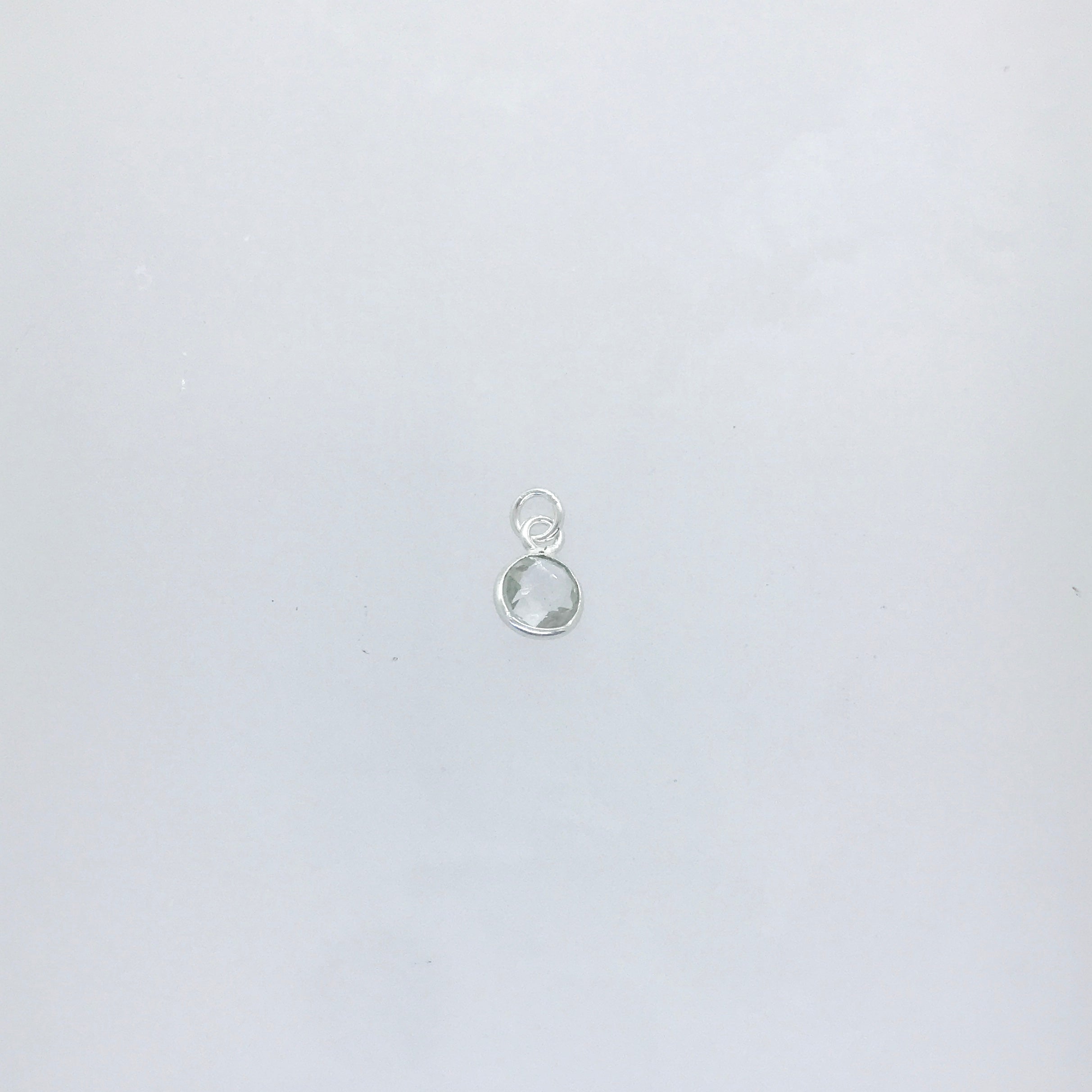 925 Sterling Silver Round Birthstones Pendants